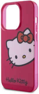 Бренд Чехол Hello Kitty Head для iPhone 15 Pro, розовый