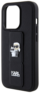 Бренд Чехол Karl Lagerfeld Saffiano GripStand & Choupette для iPhone 15 Pro, черный