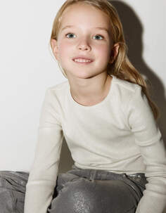 Лонгслив в рубчик для девочек Sela