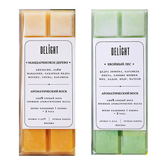 воск для аромалампы DELIGHT DELÍGHT Набор воск ароматический для аромалампы аромакубики мелтсы "Мандариновое дерево Хвойный лес" 100.0