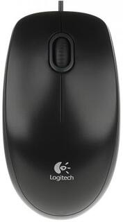 Мышь проводная Logitech B100 чёрный USB 910-003357/910-006605