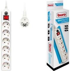 Сетевой фильтр BURO 600SH-3-W белый 6 розеток 3 м