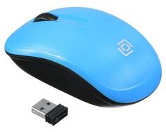 Мышь Oklick 525MW голубой оптическая (1000dpi) беспроводная USB (2but)