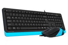 A-4Tech Клавиатура + мышь A4 Fstyler F1010 BLUE клав:черный/синий мышь:черный/синий USB[1147546] A4tech