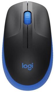 Мышь беспроводная Logitech M190 чёрный голубой Bluetooth 910-005907