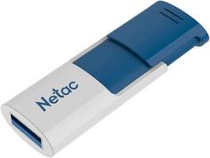 Флеш Диск Netac U182 Blue 256Gb &lt;NT03U182N-256G-30BL&gt;, USB3.0, сдвижной корпус, пластиковая чёрно-синяя