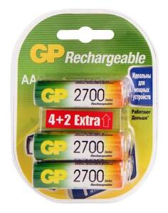 Аккумулятор GP Rechargeable 2700 mAh AA 6 шт