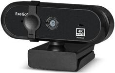 Веб-камера ExeGate Stream HD 4000 4K UHD T-Tripod (матрица 1/3 8 Мп, 3840x2160, 32fps, 4-линзовый объектив (стекло), автофокус, шторка, USB, микрофон
