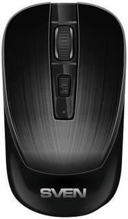 Беспроводная мышь SVEN RX-380W чёрная (2,4 GHz, 3+1кн., USB, 800-1600 DPI, блист.)