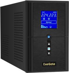 ИБП (инвертор, синус, для котла) ExeGate SineTower SN-1000.LCD.AVR.2SH.1C13.USB &lt;1000VA/800W, чистая синусоида, LCD дисплей, AVR, 2*Schuko+1*C13, U