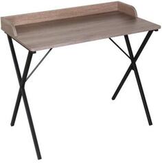 Стол на металлокаркасе BRABIX LOFT CD-008, 900х500х780 мм, цвет морёный дуб, 641863