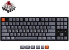 Беспроводная механическая клавиатура Keychron K8, TKL, алюминиевый корпус, RGB подсветка, Gateron Red Switch