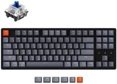 Беспроводная механическая клавиатура Keychron K8, TKL, алюминиевый корпус, RGB подсветка, Gateron Blue Switch