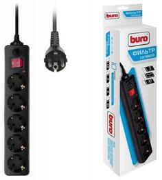 Сетевой фильтр BURO 500SH-3-B черный 5 розеток 3 м