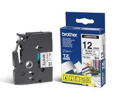 Лента ламинирования Brother TZE231 12мм для PT-1010/1280/1280VP/2700VP/2430PC/9700PC черный на белом