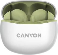 Наушники Canyon TWS-5 белый зеленый