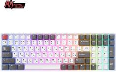 Полноразмерная (96%) механическая клавиатура Royal Kludge RK100 - 3 типа подключения, 100 клавиш, Grey,Red,White, переключатели RK Red