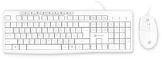 Клавиатура + мышь Оклик S650 клав:белый мышь:белый USB Multimedia (1875257) Oklick