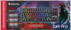 Клавиатура проводная Defender Dark Arts GK-375 RU USB черный