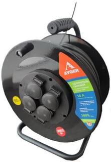 Удлинитель силовой АYGER КГ 3х1,5 50м на металлической катушке IP 44 (c/з) Ayger