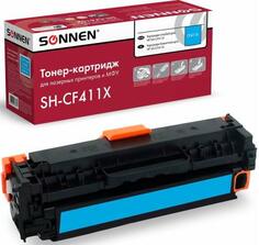 Картридж лазерный SONNEN (SH-CF411X) для HP LJ Pro M477/M452 ВЫСШЕЕ КАЧЕСТВО, голубой, 6500 страниц, 363947