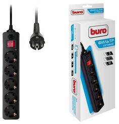 Сетевой фильтр BURO 500SH-10-B черный 5 розеток 10 м