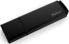 Флеш Диск Netac U351 32Gb &lt;NT03U351N-032G-30BK&gt;, USB3.0, с колпачком, металлическая чёрная