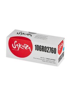 Картридж Sakura 106R02760 для XEROX Phaser6020/WC6027/WC6025/Phaser6022, голубой, 1000 к.