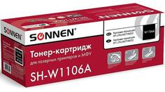 Картридж лазерный SONNEN (SH-W1106A) С ЧИПОМ для HP Laser107/135 ВЫСШЕЕ КАЧЕСТВО, черный, 1000 страниц, 363970