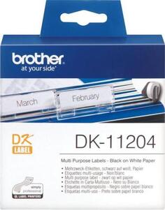Наклейки DK11204 универсальные 17Х54мм Brother