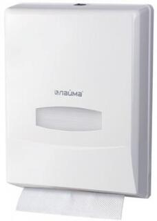 Диспенсер для полотенец ЛАЙМА PROFESSIONAL (Система H2) Interfold, белый, ABS-пластик, 601425