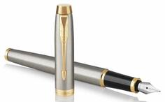 Перьевая ручка Parker IM Core F321 Brushed Metal GT синий 0.8 мм перо F 1931649