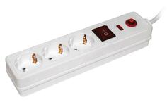 Iek WFP10-16-03-01-N Сетевой фильтр СФ-03К-выкл. 3 места 2Р + PE/1,5метра 3х1мм2