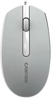 Мышь проводная Canyon M-10 серый USB