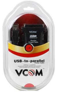 Кабель-адаптер USB AM &lt;-&gt; LPT (прямое подключение к LPT порту принтера) Vcom &lt;VUS7052&gt;