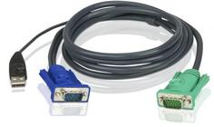 Кабель ATEN 2L-5201U HD15M/USB A(M)--SPHD15M 1.2м