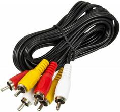 Кабель Ningbo 3xRCA тюльпан m-m 2м черный JAAC027-2