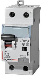 Выключатель дифференциального тока Legrand DX3 1П+Н C32А 30MA-AC 411005