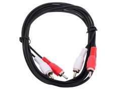 Кабель соединительный 2.0м VCOM Telecom 2xRCA (M) - 2xRCA (M) черный TAV7158-2M