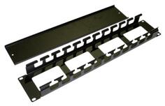 Кабельный организатор Hyperline CM-2U-ML-COV с металлическими кольцами и крышкой 19 2U