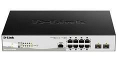 Коммутатор D-Link DGS-1210-10P/ME/B1A 8G 2SFP 8PoE управляемый