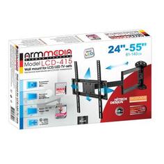 Кронштейн ARM Media LCD-415 черный для LED/LCD ТВ 24-55 4 ст. свободы, до 35кг, max VESA 400x400 мм.