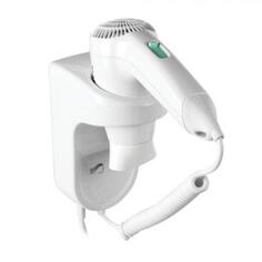 Фен для волос настенный SONNEN HD-1288D, 1200 Вт, пластиковый корпус, 4 скорости, белый, 604197