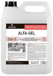 Средство для уборки санитарных помещений 5 л, PRO-BRITE ALFA-GEL, кислотное, концентрат, гель, 054-5