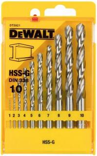 Набор сверла п/мет. 10штпластик.касс. DT5921-QZ DeWalt