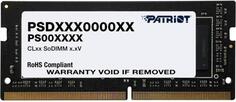 Оперативная память для ноутбука 32Gb (1x32Gb) PC4-21300 2666MHz DDR4 SO-DIMM CL19 Patriot Signature Line PSD432G26662S Патриот