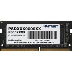 Оперативная память для ноутбука 16Gb (1x16Gb) PC4-25600 3200MHz DDR4 SO-DIMM CL22 Patriot PSD416G32002S Патриот