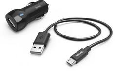 Автомобильное зарядное устройство HAMA H-183246 microUSB 2.4А черный