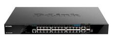 D-Link DGS-1520-28MP/A1A Управляемый L3 стекируемый коммутатор с 20 портами 10/100/1000Base-T, 4 портами 100/1000/2.5GBase-T, 2 портами 10GBase-T и 2