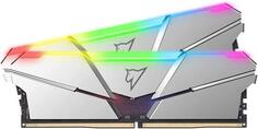 Оперативная память для компьютера 16Gb (2x8Gb) PC5-38400 4800MHz DDR5 DIMM Unbuffered CL40 Netac Shadow RGB NTSRD5P48DP-16S